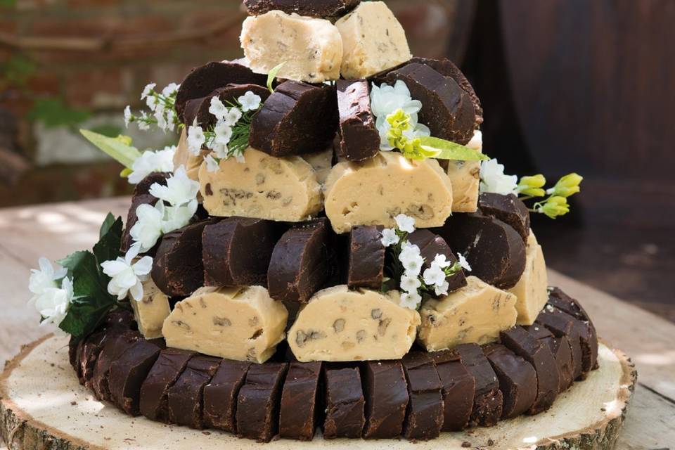 Tiered Wedding Fudge Cake