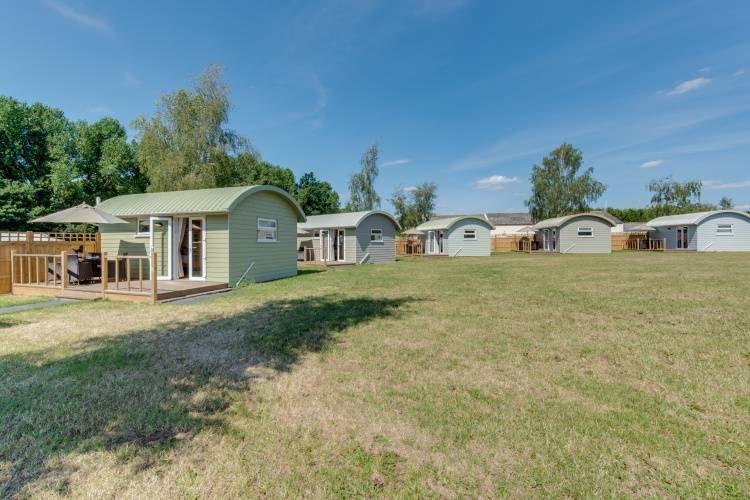 Shepherd's Cabins in a row