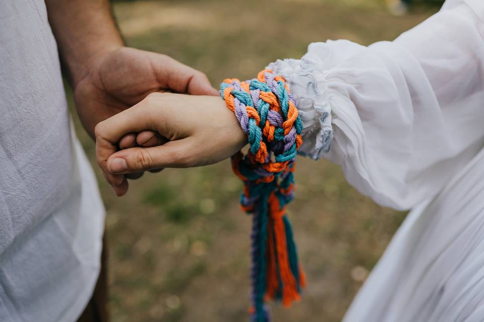 Handfasting with macrame