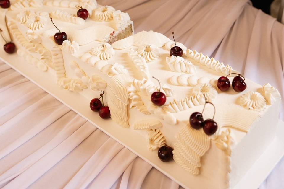 Long rectangular modern cake