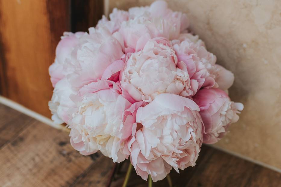 Peony Wedding Tithe Barn