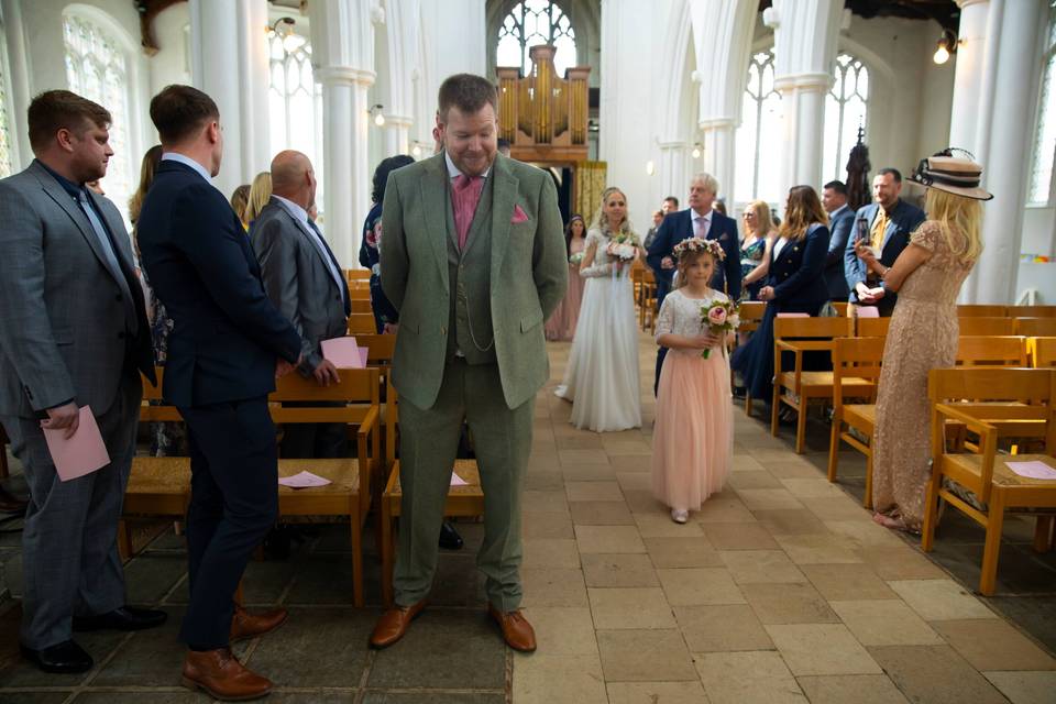Groom is waiting