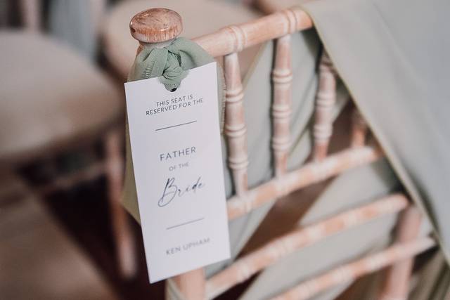 Sage reserved seating card