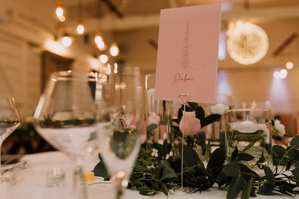 Pink Dubai sketch table name