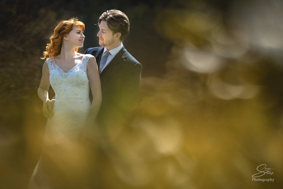 Wedding couple nature portrait