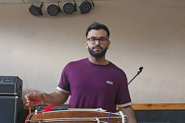 Professional dhol player