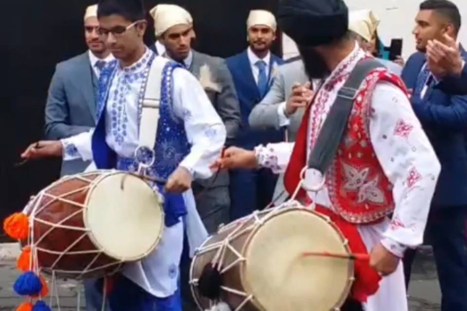 Professional dhol player