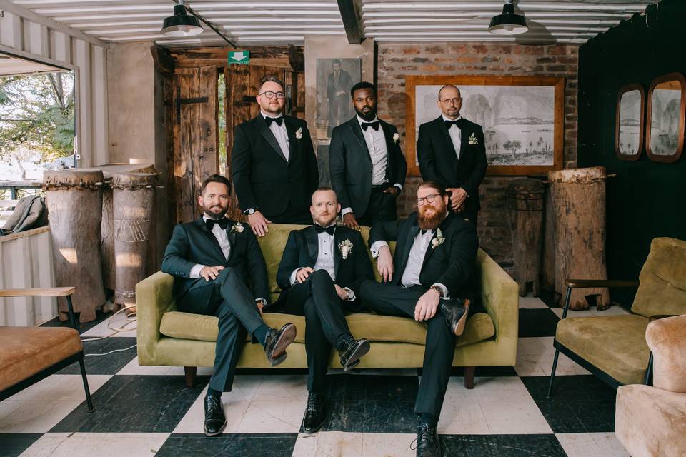 Groom and his groomsmen