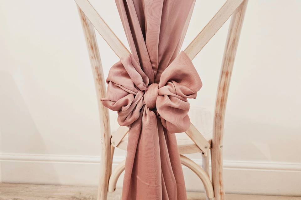 Blush pink sashes