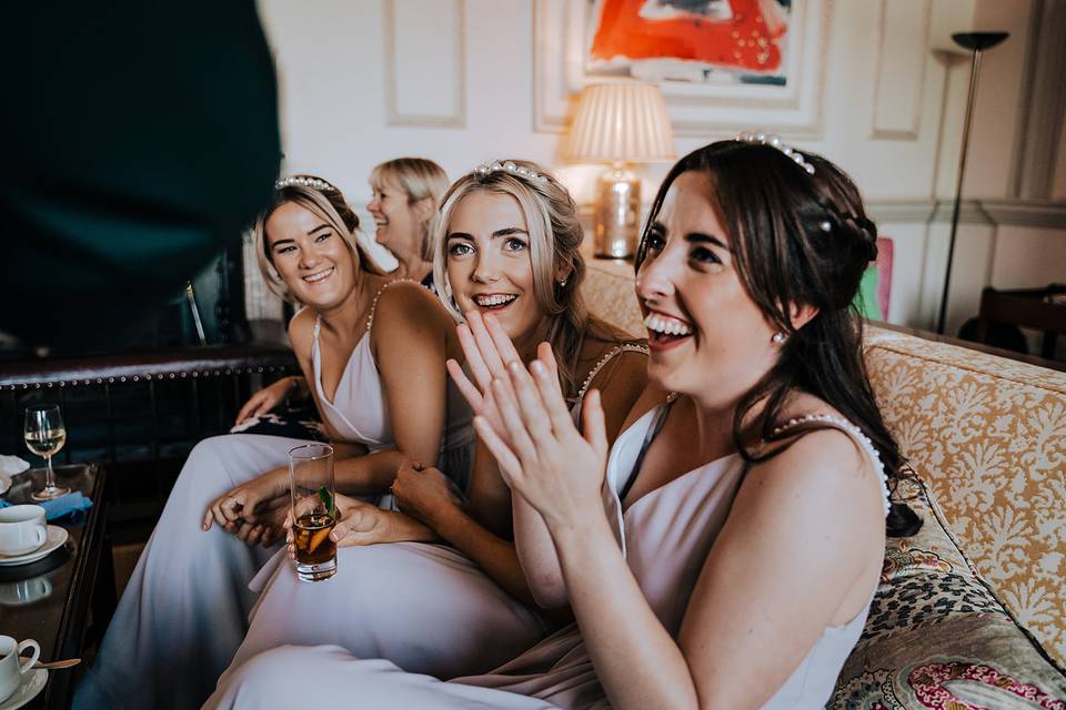 Big laughs from bridesmaids