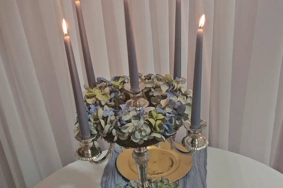 Blue candelabra