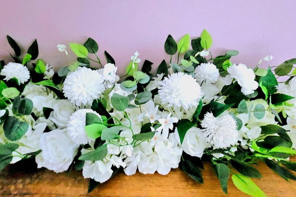 White rose floral arrangement