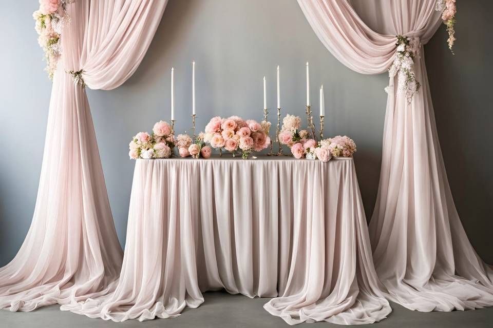 Pale pink backdrop