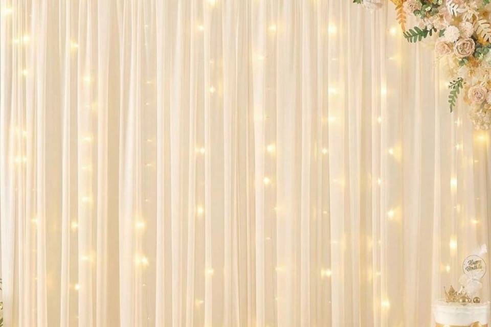 Fairy lit backdrop