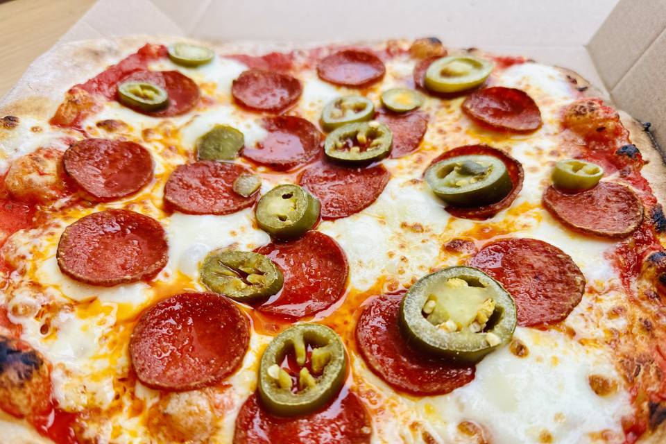 Pepperoni and jalapeño