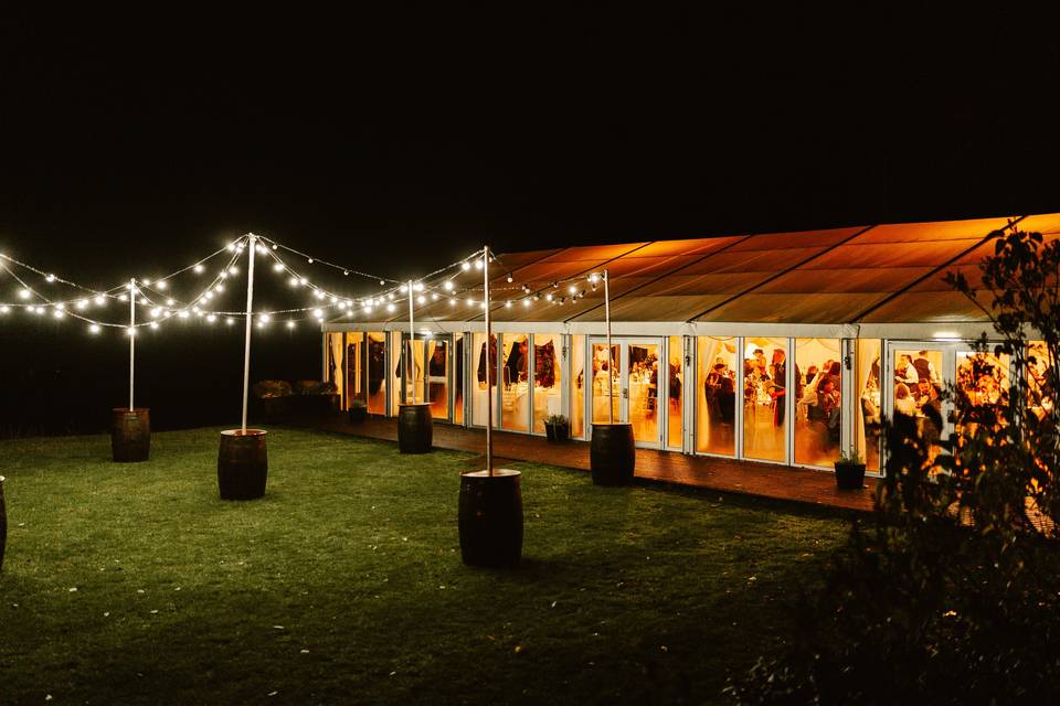 Marquee evening reception