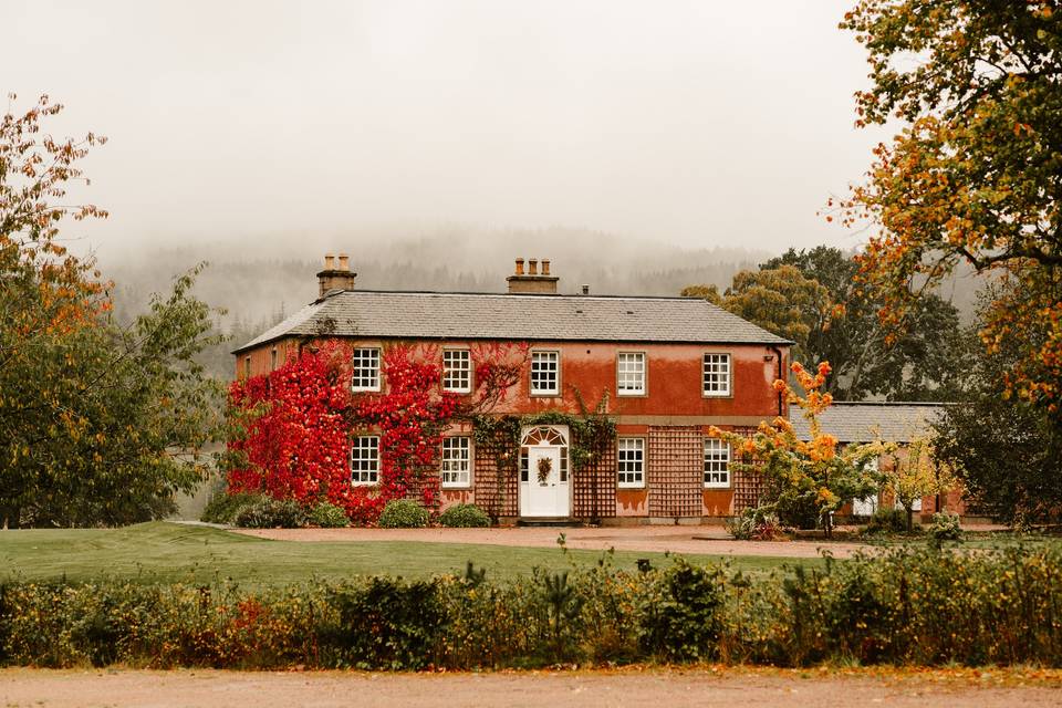 Ballogie House in Autumn