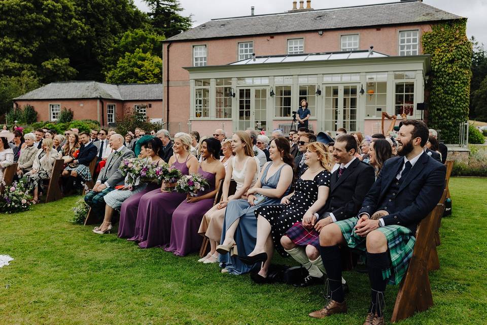 Wedding Ceremony on the lawn