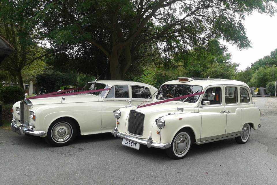 Rolls Royce  and Classic London Taxi