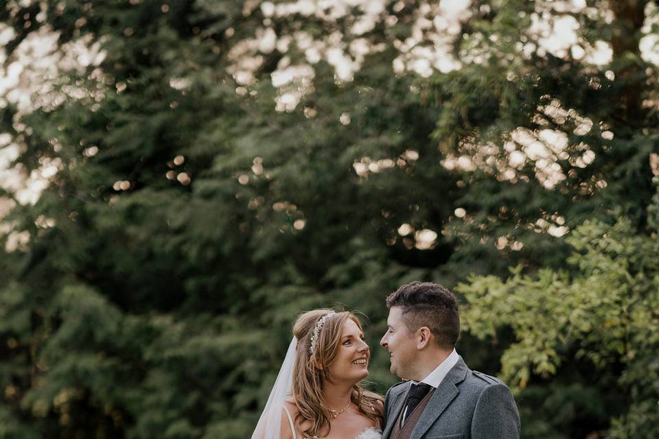 Lovely couple at their wedding