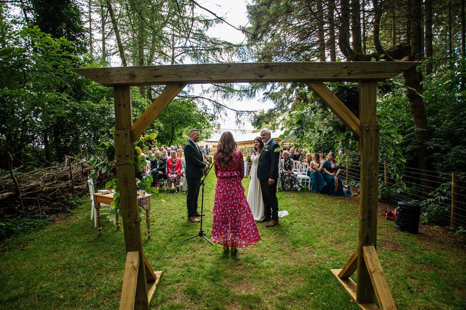 Ceremony in the woods