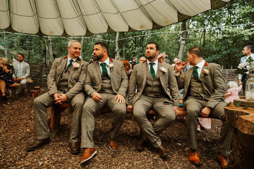 The wedding party in Ted Tweed