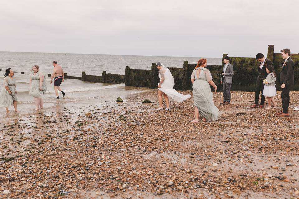 On the beach