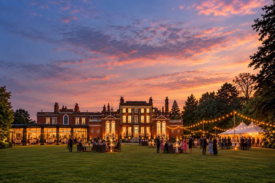 Evening reception on our lawns