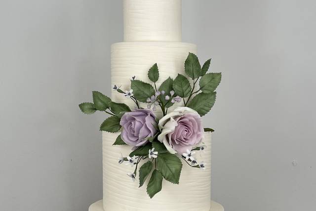 Lavender sugar flower cake