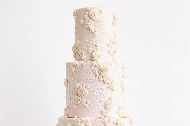 Pink blossom cake
