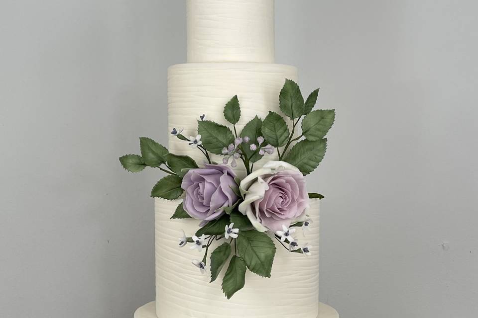 Lavender sugar flower cake