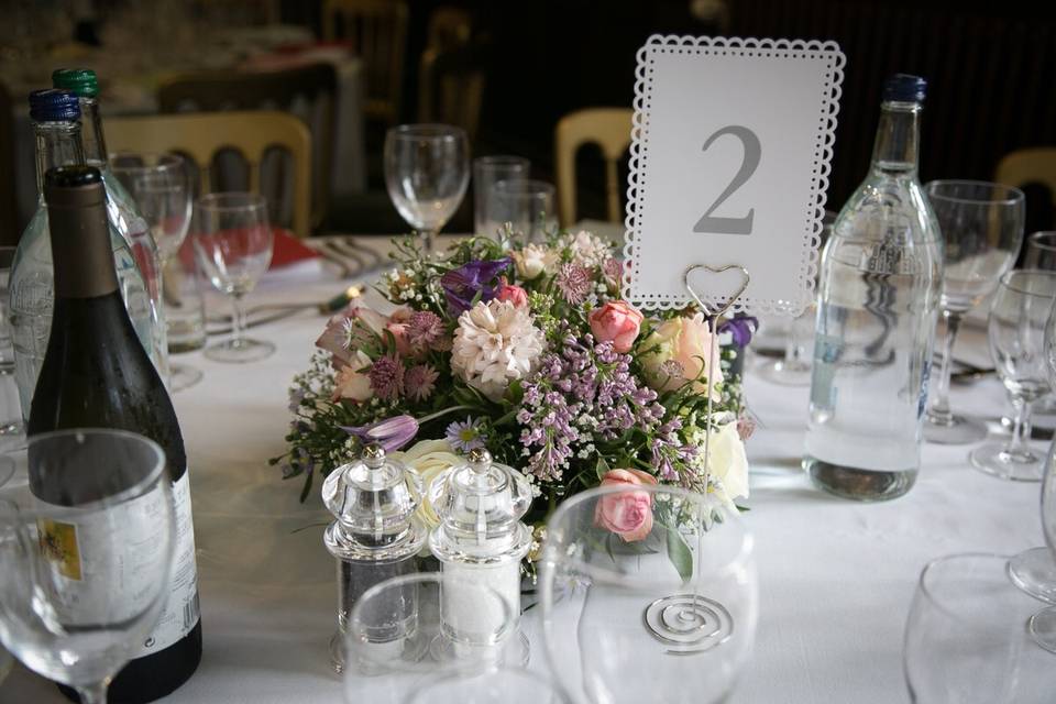 Centerpiece winter wedding