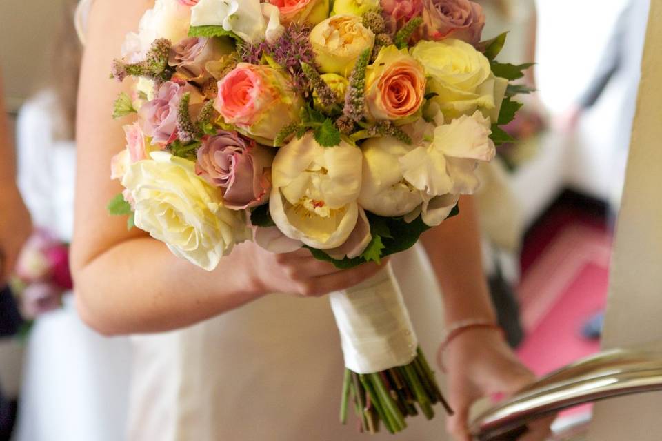 Colorful bridal bouquet