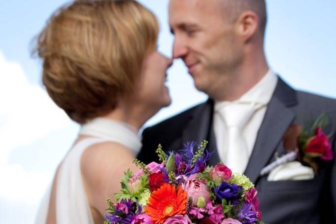 Colorful bridal bouquet