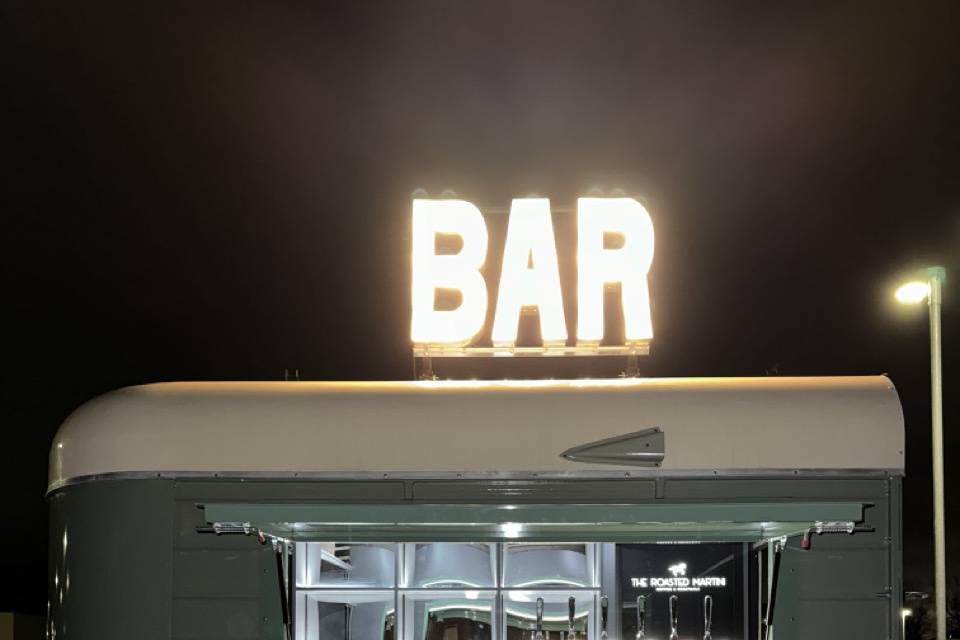 Green Bar at Night - light up