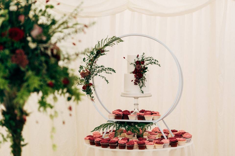 Black tie themed cake