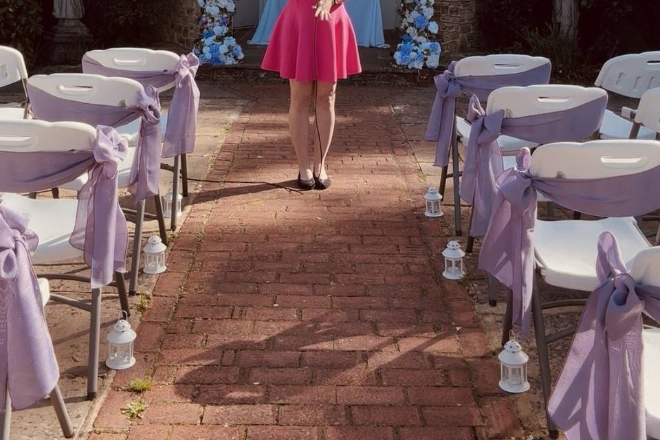Wedding ceremony, Shires Oast