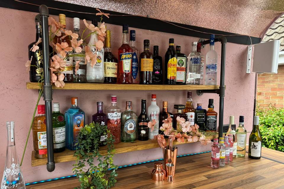 Fully stocked bar