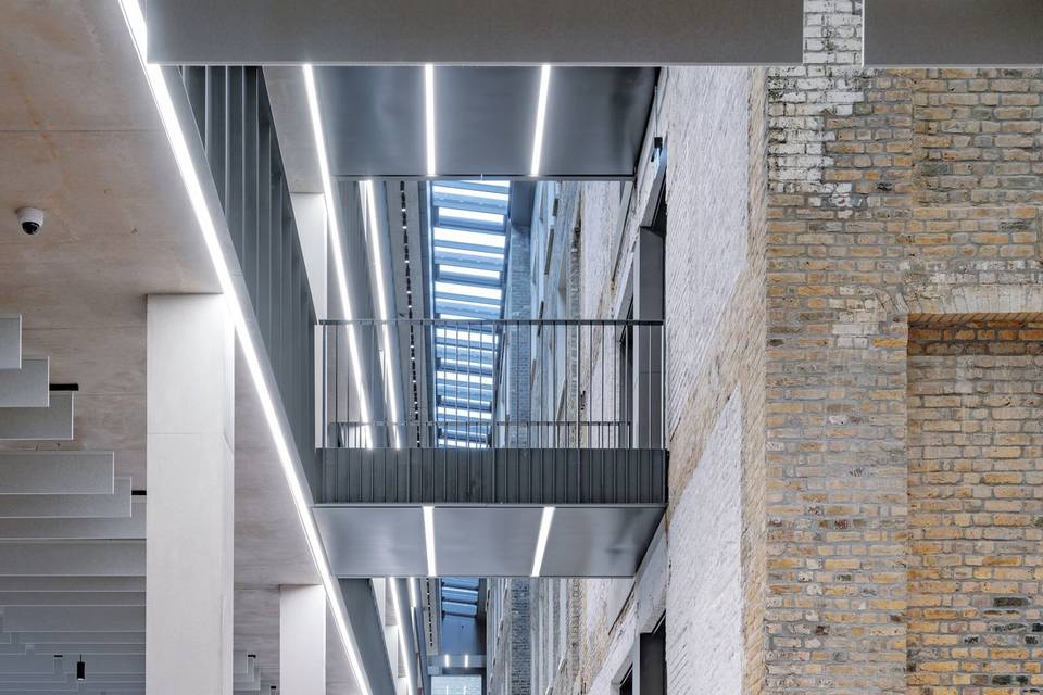 Route into reception area