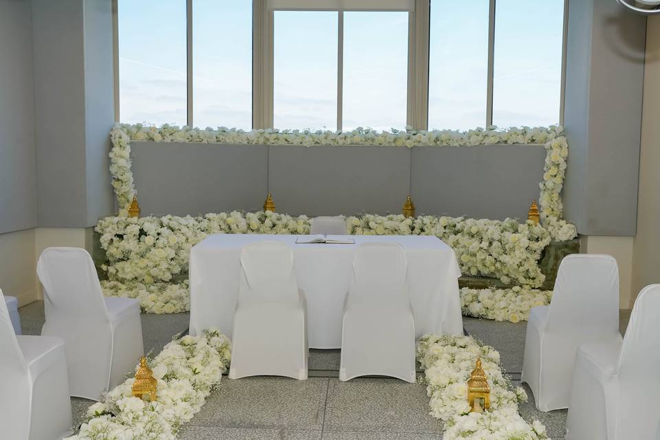 Theatre wedding layout