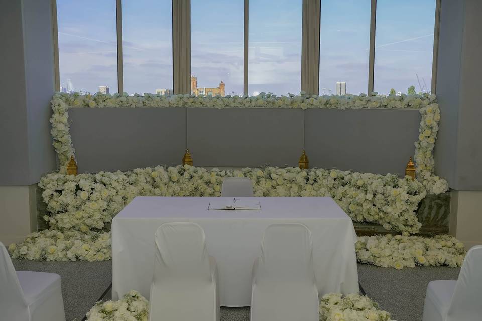 Theatre wedding layout