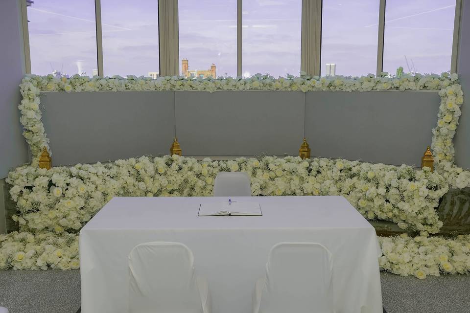 Theatre wedding layout