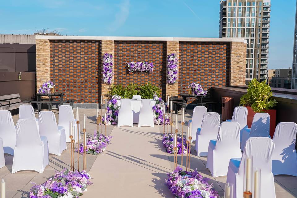 Terrace wedding layout