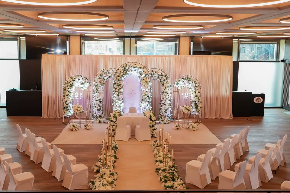 Council Chamber wedding layout