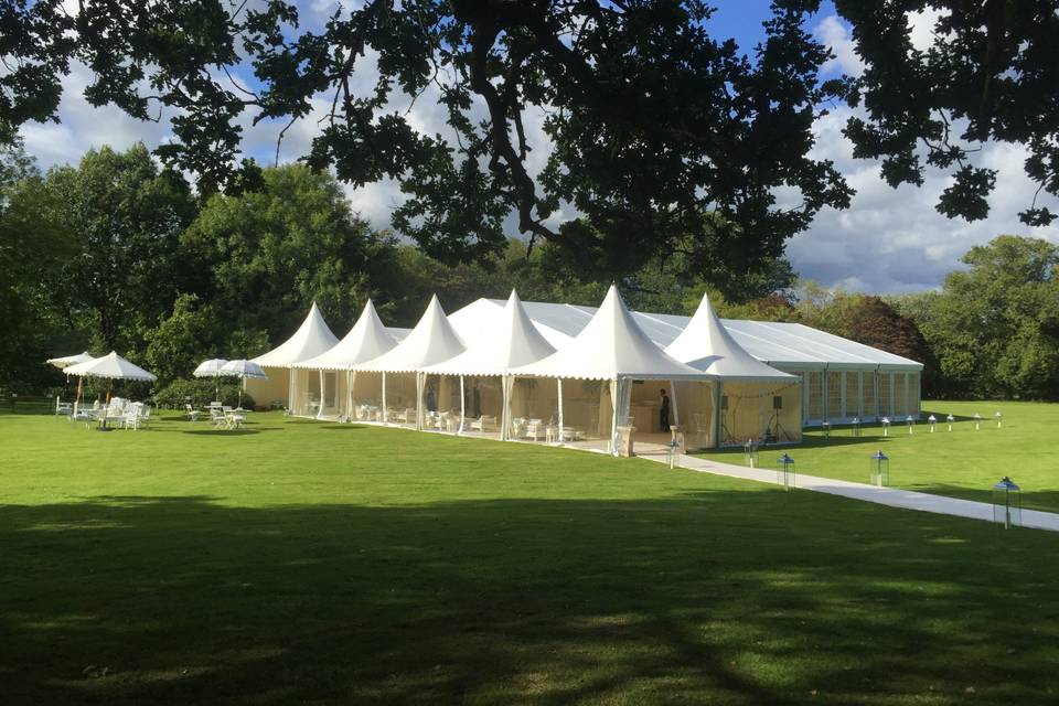 Marquee with pagoda entrance