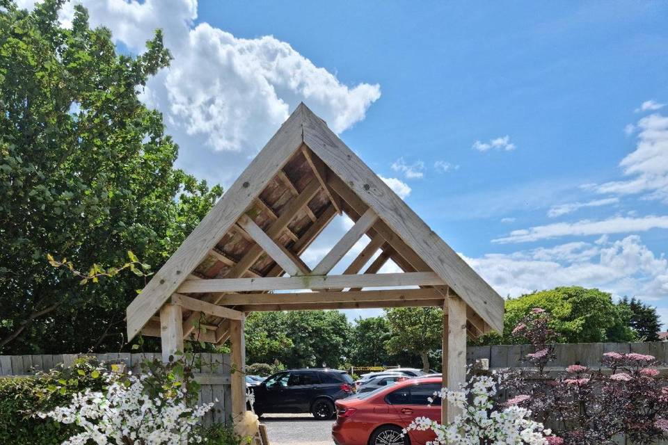 Wedding garden entrance