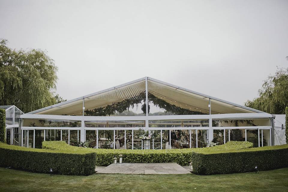 Clear fronted marquee