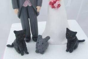 Bride and Groom with Family Pets