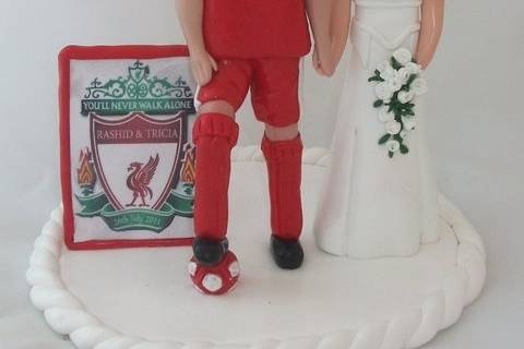 Liverpool Fan Groom with his Bride