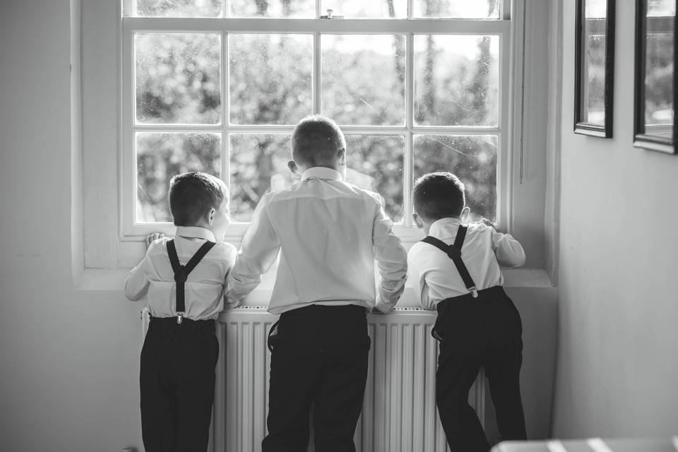 Checking out the groomsmen